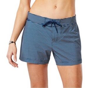 Carve Designs Navy and White Striped Athletic Shorts